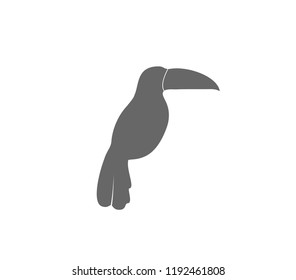 Toucan bird icon. Vector toucan icon. Toucan silhouette.  Bird icon. 