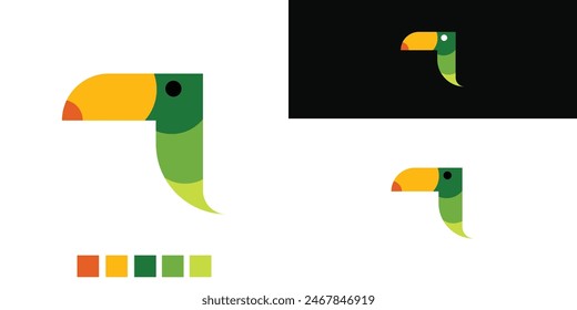 Toucan bird logo design. Premium Vector