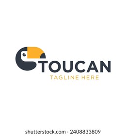 Toucan Bird Logo Design. Simple and Modern. Vector illustration