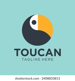 Toucan Bird Logo Design. Simple and Modern. Vector illustration