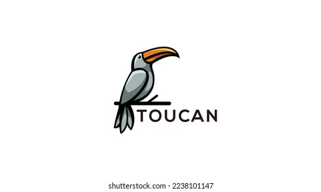 toucan bird logo gradient colorful