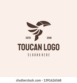 Toucan Bird logo hipster retro vintage vector template