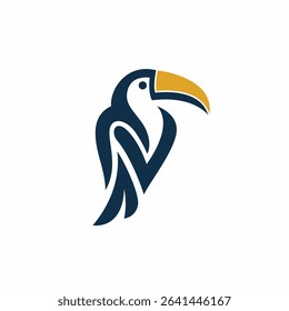 Toucan bird logo icon design template flat vector illustration