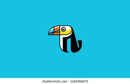 Toucan Bird Logo Vector
