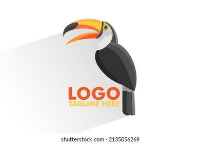 Toucan bird logo vector illustration