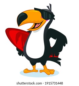 toucan bird mascot cartoon in vector