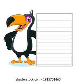 toucan bird mascot cartoon in vector