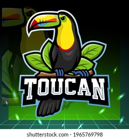 Toucan bird mascot. esport logo design