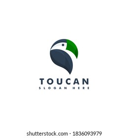 Toucan bird mascot logo design. animal head icon vector logotype