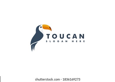 Toucan Bird Mascot Logo Design. Animal Head Icon Vector Logotype