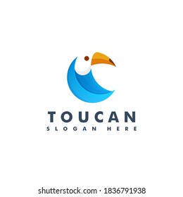 Toucan bird mascot logo design. animal head icon vector logotype