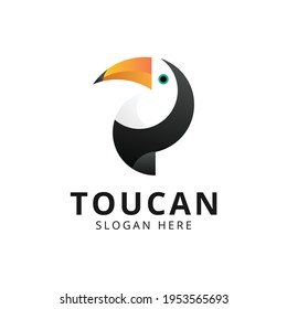 Toucan bird mascot logo design. animal head icon vector logo