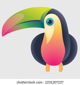 Toucan Bird Mascot Logo, Toucan Bird vector design, Bird Gradient Logo Design, Toucan Bird Minimal logo, Branding, Creative logo designs, vector illustration, Sports Toucan Gradient Icon, Esport - Shutterstock ID 2231207237