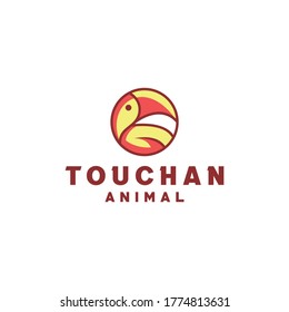 Toucan Bird Mascot Tropical animal logo design character fauna