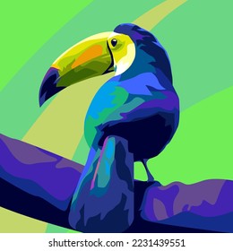 Toucan bird pop art style