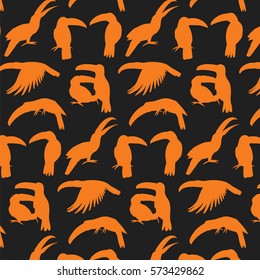 toucan bird silhouette pattern