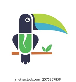 toucan bird supplements natural logo vector illustration