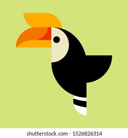 Vector de pájaros toscanos. Icono de vector de pájaro táctil en estilo plano. Pistola