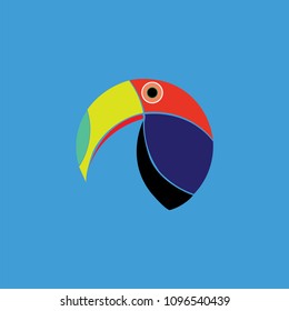 Toucan bird vector icon symbol