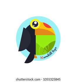 Toucan Bird vector illustration on white background. Hornbill. love. cartoon