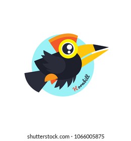 Toucan Bird vector illustration on white background. Hornbill. love. cartoon