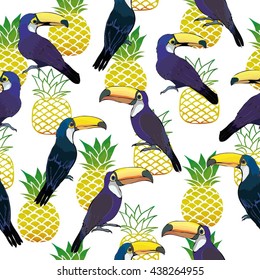 Toucan bird - vector, illustration, pattern