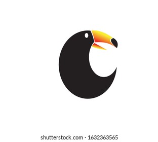 toucan bird vector logo design