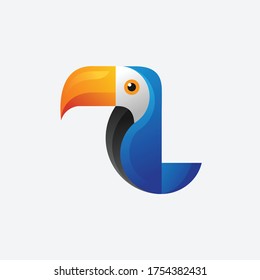 toucan bird vector mascot logo illustrations template