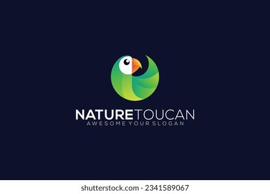 toucan bird vector template design logo