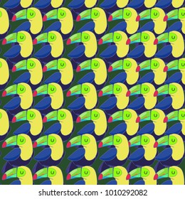 Toucan Birds Seamless Pattern