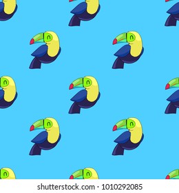 Toucan Birds Seamless Pattern