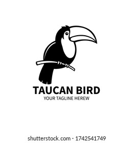 Toucan black and white logo template