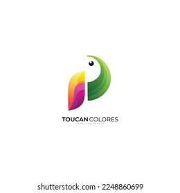 toucan color template logo illustration icon