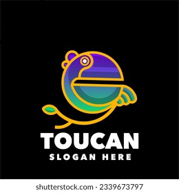 Toucan colorful gradient logo design