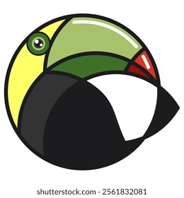 toucan colorful icon, , work of hand drawn