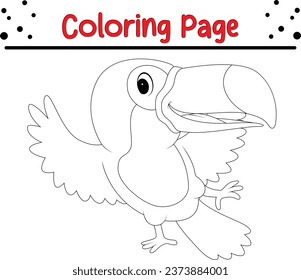 ilustración de vector de página de color de tulata. Libro Bird Coloring para los niños.