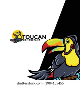 Toucan Consultant character mascot logo suitable for your company