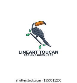 Toucan Design Concept Illustration Vector Template. Suitable for Creative Industry, Multimedia, entertainment, Educations, Shop, and any related business