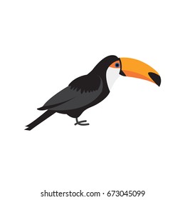 Toucan flat icon. You can be used toucan icon for several purposes like: websites, print templates, presentation templates, toucan, info-graphics, web and mobile phone apps.