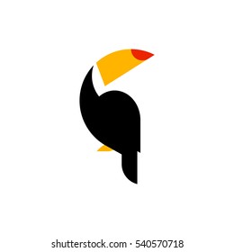 Toucan Flat Style Vector Logo Template Stock Vector (Royalty Free ...