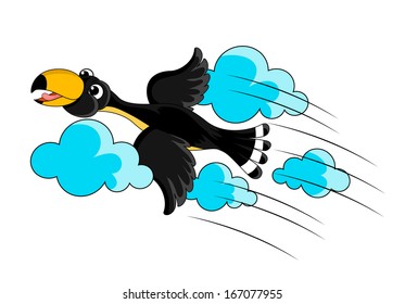 Toucan Flying Cartoon