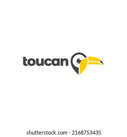 toucan geometric head colorful logo design vector graphic symbol icon illustration creative idea