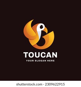 Toucan Gradient Logo Vector Icon Illustration