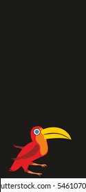 Toucan graphic design vector art