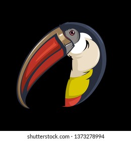 Toucan Head Mascot. Vecor illustration. EPS 10 