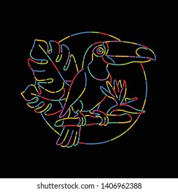 Toucan icon line element. Vector illustration of toucan icon line isolated on clean background for your web mobile app logo design