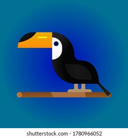 Toucan icon logo - vector illustration
