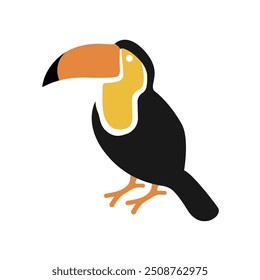 toucan icon on a white background, vector illustration