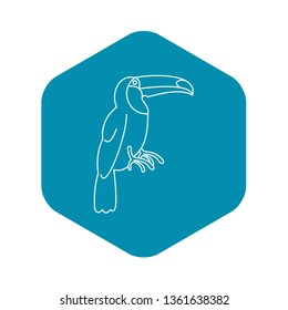 Toucan icon. Outline illustration of toucan vector icon for web