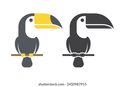 Toucan icon set. Toucan logo icon design illustration vector. Toucan flat icon pack. Toucan bird icon. Vector illustration